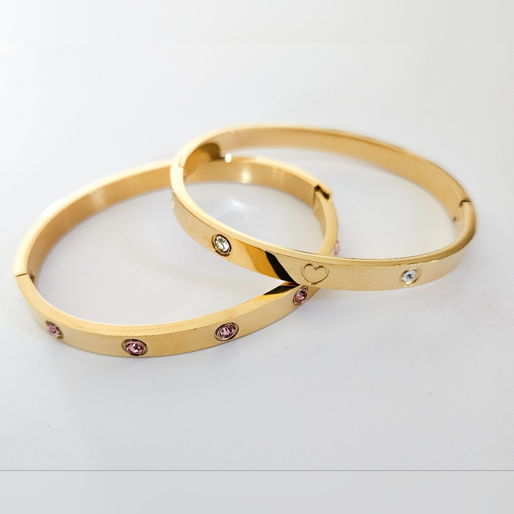 18k gold plated stainless steel bangle for women
